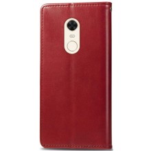 Кожаный чехол книжка GETMAN Gallant (PU) для Xiaomi Redmi 5 Plus / Redmi Note 5 (Single Camera) – Красный