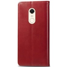 Шкіряний чохол книжка GETMAN Gallant (PU) для Xiaomi Redmi 5 Plus / Redmi Note 5 (Single Camera) – Червоний