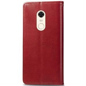 Кожаный чехол-книжка GETMAN Gallant (PU) для Xiaomi Redmi 5 Plus / Redmi Note 5 (Single Camera) – Красный