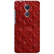 Текстурный Чехол Louis Vuitton для Редми 5 плюс – Красный ЛВ