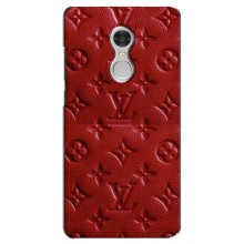 Текстурний Чохол Louis Vuitton для Редмі 5 – Червоний ЛВ