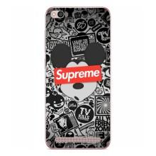 Чохол з Брендами одягу на Редмі 5А – Supreme Маус