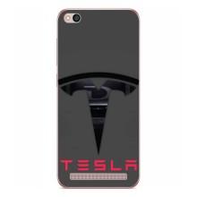 Силіконовий бампер з картинкою машини на Xiaomi Redmi 5A – Logo TESLA