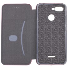 Кожаный чехол-книжка Classy для Xiaomi Redmi 6 – Бордовый