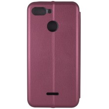 Кожаный чехол-книжка Classy для Xiaomi Redmi 6 – Бордовый