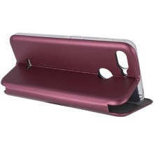 Кожаный чехол-книжка Classy для Xiaomi Redmi 6 – Бордовый
