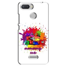 Чохли Амонг Ас для Xiaomi Redmi 6 (AlphaPrint) (Яскравий АмонгАс)