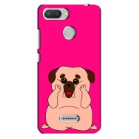 Чехол (ТПУ) Милые собачки для Xiaomi Redmi 6 (Веселый Мопсик)