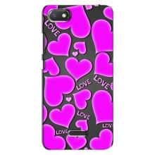 Чехлы для любимой на Редми 6А (VPrint) (Pink hearts)