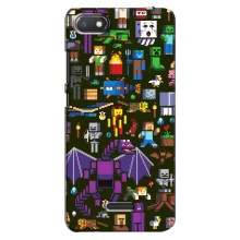 Чехол Майнкрафт на Xiaomi Redmi 6A (AlphaPrint) Minecraft (Коллаж Майнкрафт)
