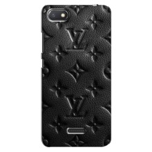 Текстурный Чехол Louis Vuitton для Редми 6А (Черный ЛВ)