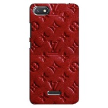 Текстурный Чехол Louis Vuitton для Редми 6А – Красный ЛВ