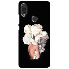 Чехлы (ART) Цветы на Xiaomi Redmi 7 (VPrint) (Белые цветы)