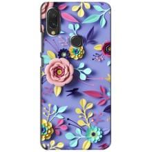 Чехлы с Цветами для Xiaomi Redmi 7 (VPrint) (Цветочный дизайн)