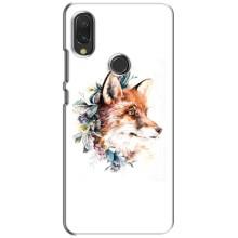 Чохли з картинкою Лисичка для Xiaomi Redmi 7 (VPrint) (Лиса в квітах)