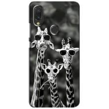 Силіконовий чохол з КАРТИНКАМИ літо для Xiaomi Redmi 7 (AlphaPrint) (Жирафи в окулярах)