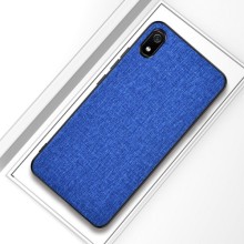 Тканевая накладка TopCase для Xiaomi Redmi 7A (ТПУ+ткань) (Синий)