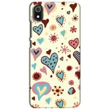 Чехлы для любимой на Редми 7А (VPrint) (Сердечки)