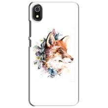 Чохли з картинкою Лисичка для Xiaomi Redmi 7A (VPrint) (Лиса в квітах)