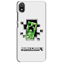 Чохол Майнкрафт на Xiaomi Redmi 7A (AlphaPrint) Minecraft (кріпер Майнкрафт)