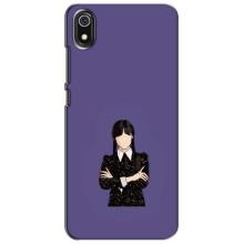 Чехлы Венсдей на Xiaomi Redmi 7A Уэнсдей (AlphaPrint) (Уэнздей в черном)