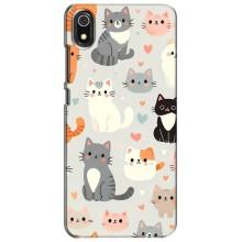 Чехол с рисунком кот на Xiaomi Redmi 7A – Коллаж котов