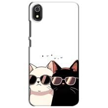Чехол с рисунком кот на Xiaomi Redmi 7A – Коты в очках