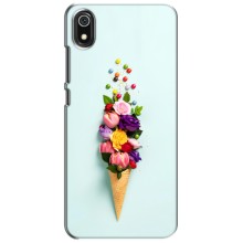 Чехлы с тематикой "ЦВЕТЫ" на Xiaomi Redmi 7A (Цветок-мороженное)