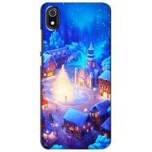 Рождественские Чехлы для Xiaomi Redmi 7A (VPrint) (Рождественский город)