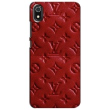 Текстурный Чехол Louis Vuitton для Редмі 7А – Красный ЛВ