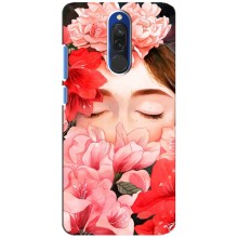 Чехлы (ART) Цветы на Xiaomi Redmi 8 (VPrint) (Глаза в цветах)