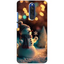Чехлы на Новый Год Xiaomi Redmi 8 – Снеговик праздничный