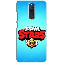 Чехлы Brawl Stars для Xiaomi Redmi 8 (AlphaPrint) – Лого Бравл Старс