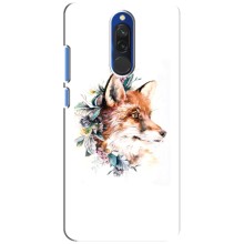 Чехлы с картинкой Лисички для Xiaomi Redmi 8 (VPrint) – Лисичка в цветочках