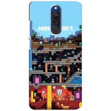 Чехол Майнкрафт на Xiaomi Redmi 8 (AlphaPrint) Minecraft – фон Minecraft