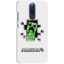 Чехол Майнкрафт на Xiaomi Redmi 8 (AlphaPrint) Minecraft – крипер Майнкрафт
