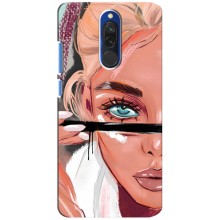 Чехол с печатью для Xiaomi Redmi 8 - (Мода) (AlphaPrint) – Макияж
