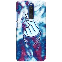 Чехол с принтом для Xiaomi Redmi 8 (AlphaPrint - Знак сердечка) – Радужное сердце