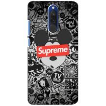 Чохол з Брендами одягу на Редмі 8 – Supreme Маус
