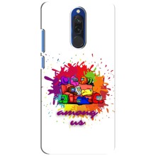 Чехол Амонг Ас для Xiaomi Redmi 8 (AlphaPrint) – Яркий АмонгАс