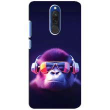 Чехол с Обезьянами Xiaomi Redmi 8 - (AlphaPrint) (Стильная обезьяна)