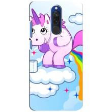 Чехол Unicorn на Xiaomi Redmi 8 (Радуга единорожка)