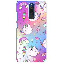 Чехол Unicorn на Xiaomi Redmi 8 (Радуга и Единорог)