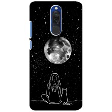 Чохол з малюнком кіт на Xiaomi Redmi 8 (Дівчина з котом)