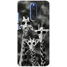 Силіконовий чохол з КАРТИНКАМИ літо для Xiaomi Redmi 8 (AlphaPrint) (Жирафи в окулярах)