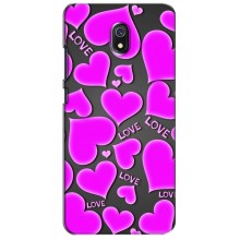 Чехлы для любимой на Редми 8А (VPrint) – Pink hearts