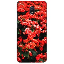 Чехлы с Цветами для Xiaomi Redmi 8A (VPrint) (Цветы красные)