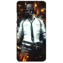 Силиконовый чехол с картинкой "Герой Pubg" на Xiaomi Redmi 8A (Man Пубг)
