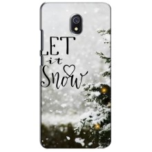 Новорічні, Святкові Чохли для Xiaomi Redmi 8A - 2024 год (Let it snow)