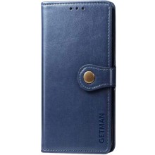 Кожаный чехол-книжка GETMAN Gallant (PU) для Xiaomi Redmi 9 – Синий